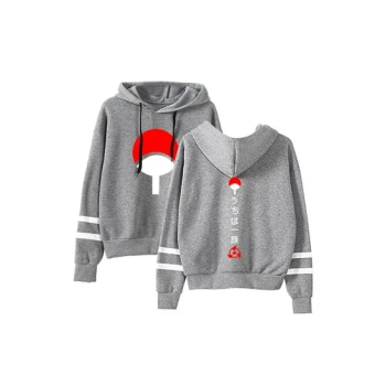 New Anime Naruto Uchiha Sasuke Printed Hoodie with Piping for Adult 1