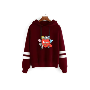 New BT21 spring and autumn Love casual bulletproof group BTS sweater Hoodie for Unisex Adult