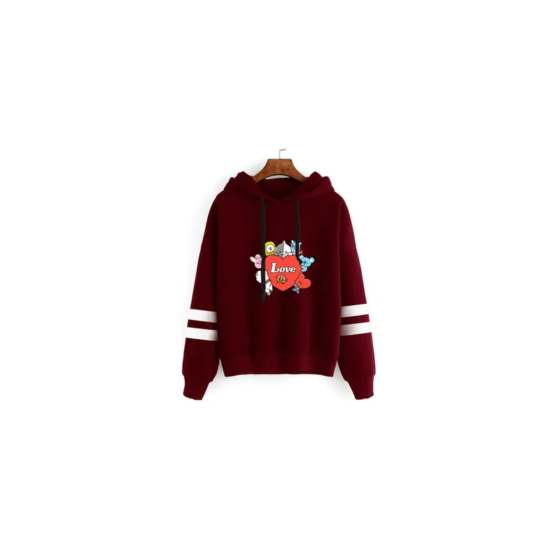 New BT21 spring and autumn Love casual bulletproof group BTS sweater Hoodie for Unisex Adult