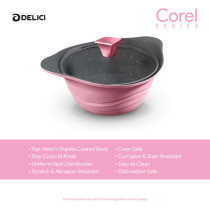 Delici DGDN SP24P Granite Coated Die Cast Aluminium Saucepan