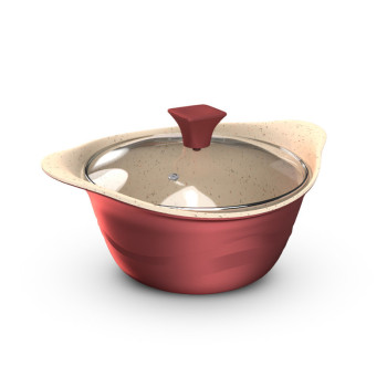 Delici DGDN SP28M Granite Coated Die-Cast Aluminum Non-Stick Saucepan