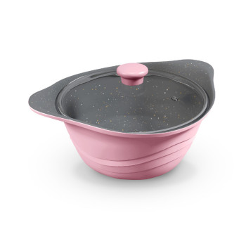 Delici DGDN SP28P Granite Coated Die-Cast Aluminum Non-Stick Saucepan