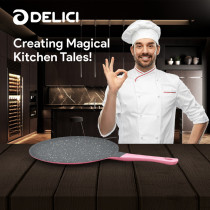 Delici DGDN TP27P Granite Coated Die-Cast Aluminum Non-Stick Tawa Pan