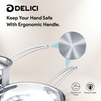 Delici DSK 5W 5 Pcs Stainless Steel Cookware Set