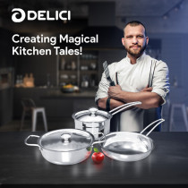 Delici DSK 5W 5 Pcs Stainless Steel Cookware Set