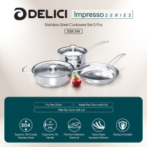 Delici DSK 5W 5 Pcs Stainless Steel Cookware Set