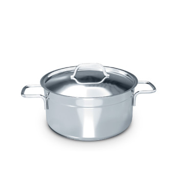 Delici Stainless Steel Exquisite Sauce Pan 20cm, Well Polished Exterior, Non-Stick Interior, Oven Safe, Dishwasher Safe, 304 Grade, Ergonomic Handle, Premium Lid Silver 20cm (DSP 20W)