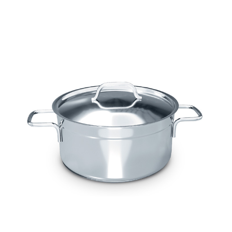 Delici Stainless Steel Exquisite Sauce Pan 20cm, Well Polished Exterior, Non-Stick Interior, Oven Safe, Dishwasher Safe, 304 Grade, Ergonomic Handle, Premium Lid Silver 20cm (DSP 20W)