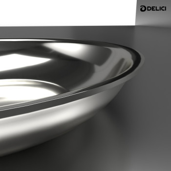 Delici DTFP24 Tri-Ply Stainless Steel Fry Pan with Premium SS Handle