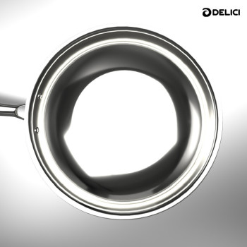 Delici DTFP24 Tri-Ply Stainless Steel Fry Pan with Premium SS Handle