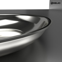 Delici DTFP26 Tri-Ply Stainless Steel Fry Pan with Premium SS Handle