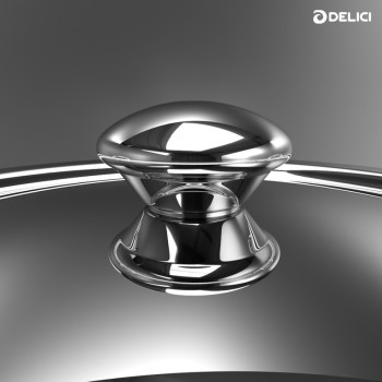 Delici DTHKS8P 8Pc Tri-Ply Stainless Steel Honeycomb Set