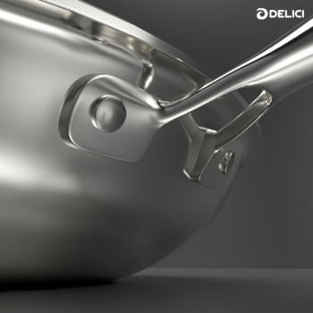 Delici DTHKS8P 8Pc Tri-Ply Stainless Steel Honeycomb Set