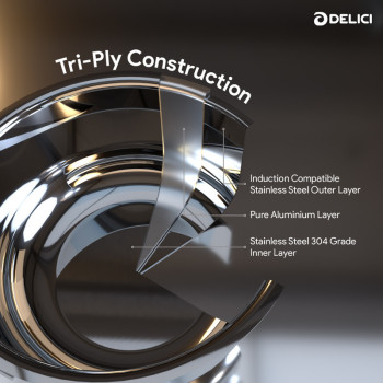 Delici DTKS3P 3PCS Tri ply SS Magical Set