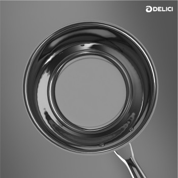 Delici DTMP16 Tri-Ply Stainless Steel Milk Pan with Premium SS Handle