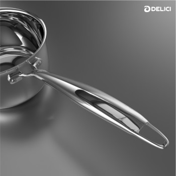 Delici DTMP16 Tri-Ply Stainless Steel Milk Pan with Premium SS Handle