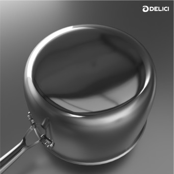 Delici DTMP16 Tri-Ply Stainless Steel Milk Pan with Premium SS Handle