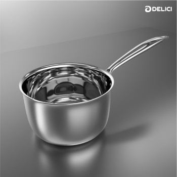 Delici DTMP16 Tri-Ply Stainless Steel Milk Pan with Premium SS Handle
