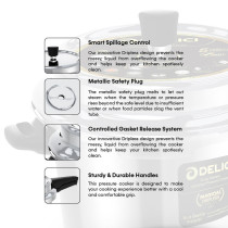 DELICI TDPC3M 3 Litre Dripless Triply Pressure Cooker