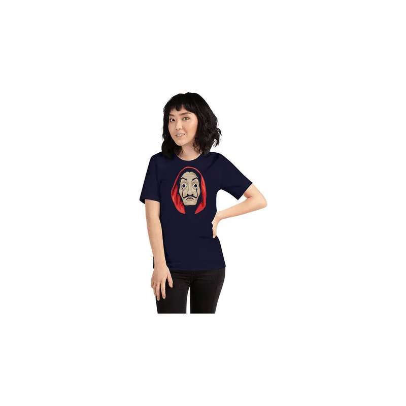 Art Gallery Printed La Casa De Papel T-Shirt Navy 2XL