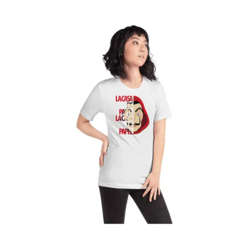 Art Gallery Printed  La Casa De Papel  T-Shirt White