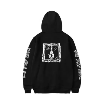 Generic Printed Cotton Hooded Sweatshirt Black/White