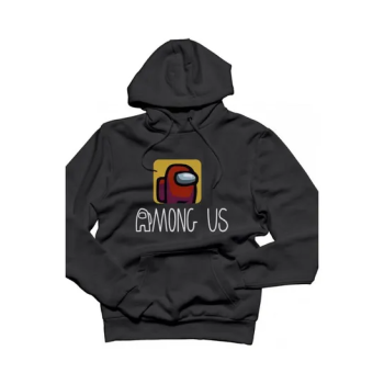 Generic Printed Hoodie Black