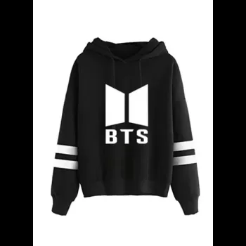 Printed Hoodie, Black/White