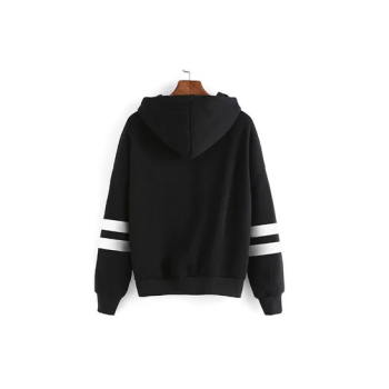 Printed Hoodie, Black/White