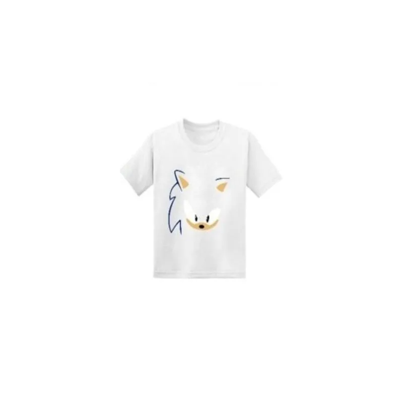 Generic Printed new Sonic Face 2 Unisex kids/Adult White Top T-shirt