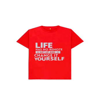 Generic Printed T-Shirts Life Has No Remote Red