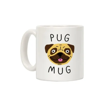 Generic Pug Mug Printed Ceramic Coffee Mug White