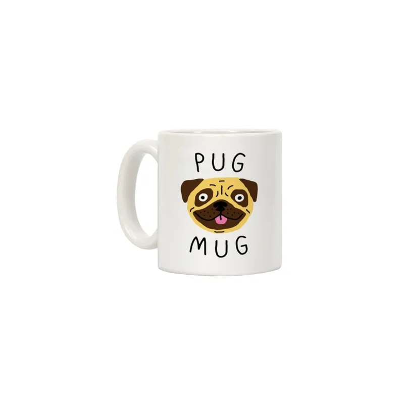 Generic Pug Mug Printed Ceramic Coffee Mug White