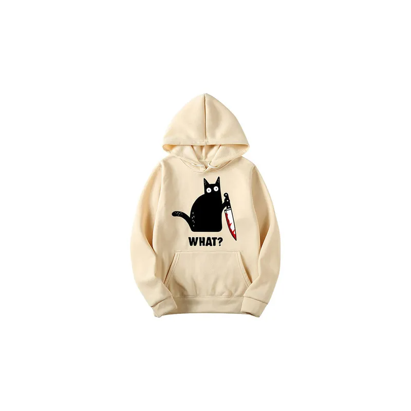 Generic Printed Thicken Hoodie Khaki