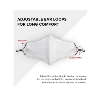 Generic Protective Masks Reusable Washable Face Cloth Cover Balaclava Outdoor for Women Men- Breathable 2-Layer with Adjustable Ear loop - Flag Of Turkey