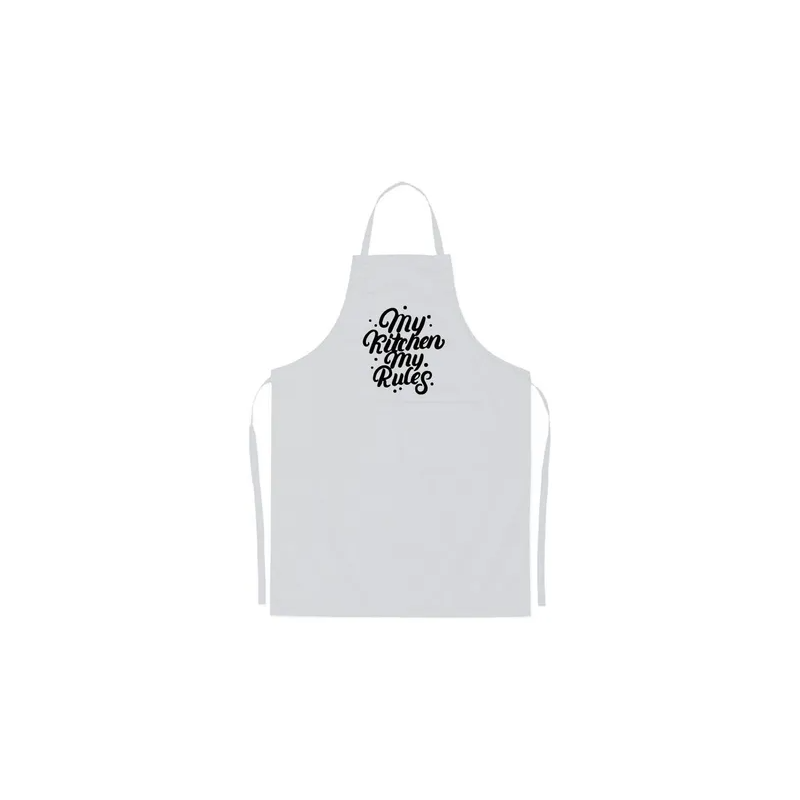 Generic Quote Printed Apron Grey/Pink/Black 98x69.5cm
