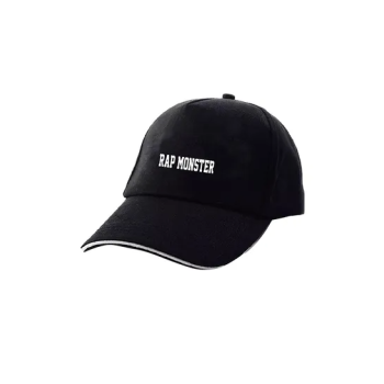 Generic Rap Monster Pattern Cap Black