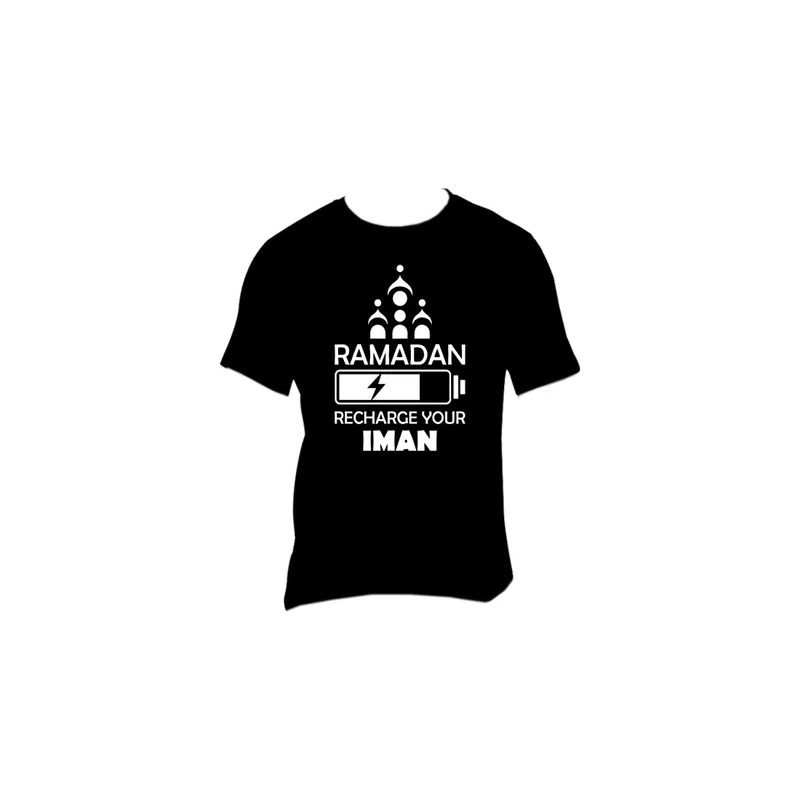 FMSTYLES Ramadan Recharge Your Iman Short Sleeve T-shirt Black