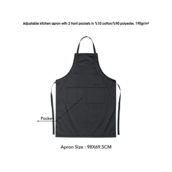Generic Quote Printed Apron Black/White/Yellow 98x69.5cm