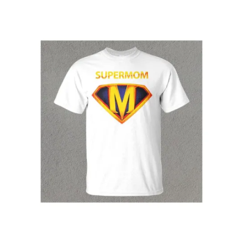 Supermom Printed White Round neck Women T-shirt