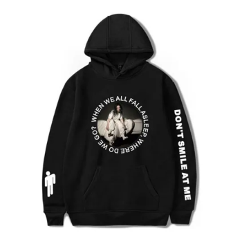 Sweatshirt Fashion Leisure Billie Eilish Hoodies Sweaterong Sleeve Loose Sweatshirt For Men And Women Black