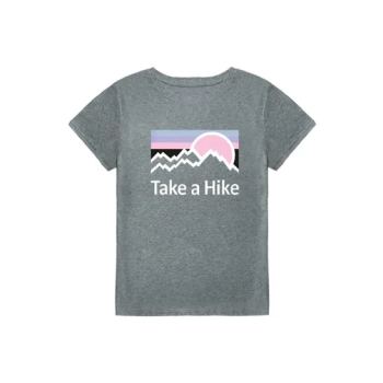 Take A Hike Printed T-Shirt Grey/Pink/White