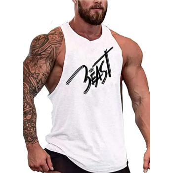 The Beast Printed Bodybuilding Gym Tank Tops Workout Fitness Vest For Men