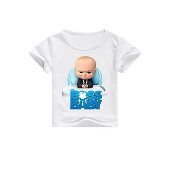 The Boss Baby Cartoon Short Sleeve White T-shirt Top