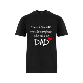 FMSTYLES The Girl Who Stole My Heart, Dad Short Sleeve T-shirt Black