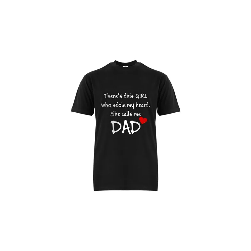 FMSTYLES The Girl Who Stole My Heart, Dad Short Sleeve T-shirt Black