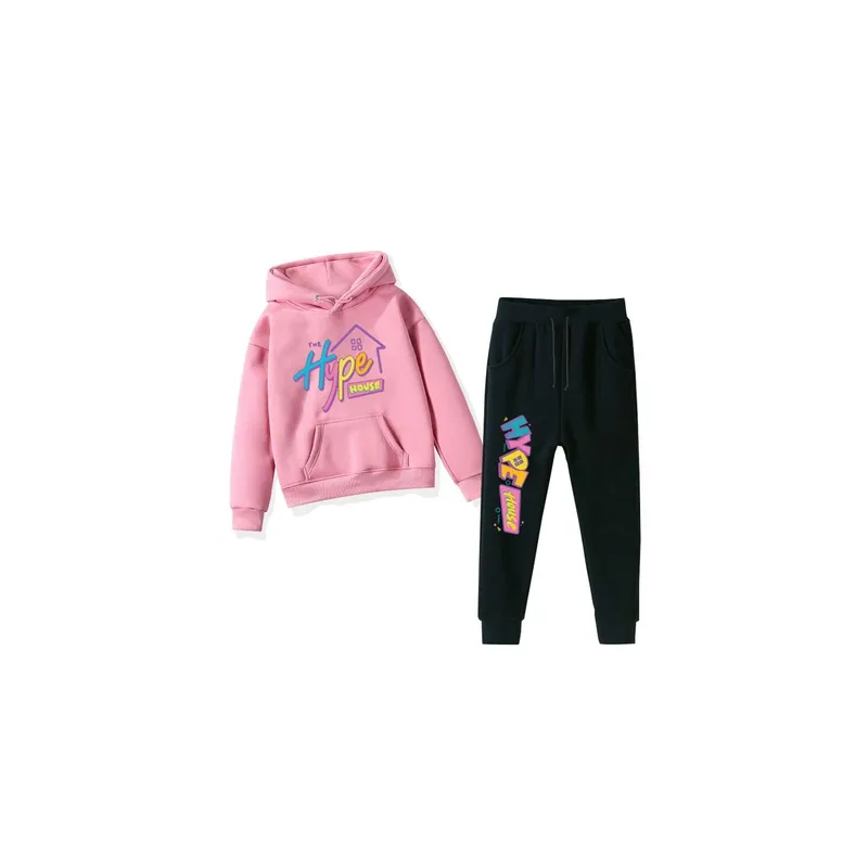 The Hype House Printed Hoodie and Pants for Kids