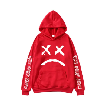Joychic The Peep Show Print Hoodie Red
