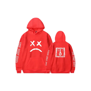 Joychic The Peep Show Print Hoodie Red