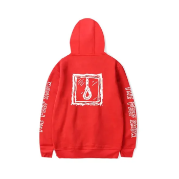 The Peep Show Printed Hoodie Red & White